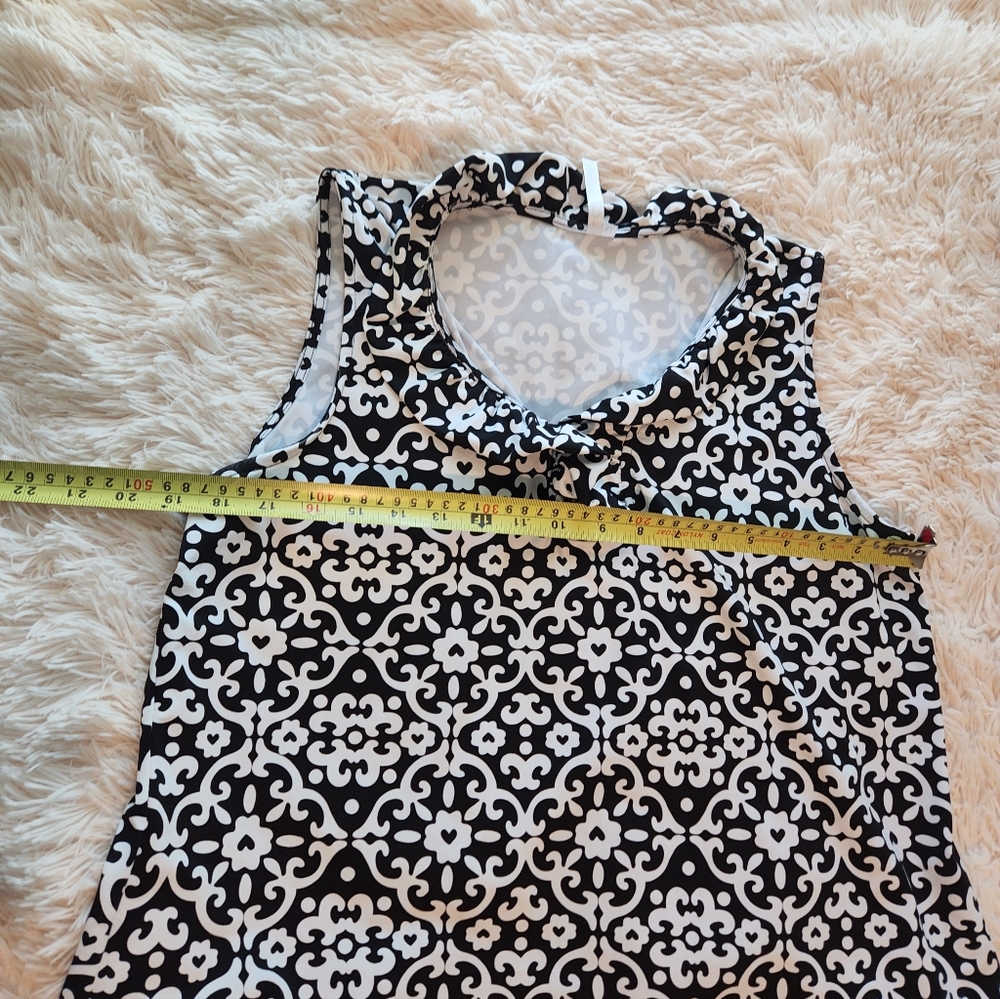 Lulu-B Black and White Patterned Blouse - Picture 6 of 7